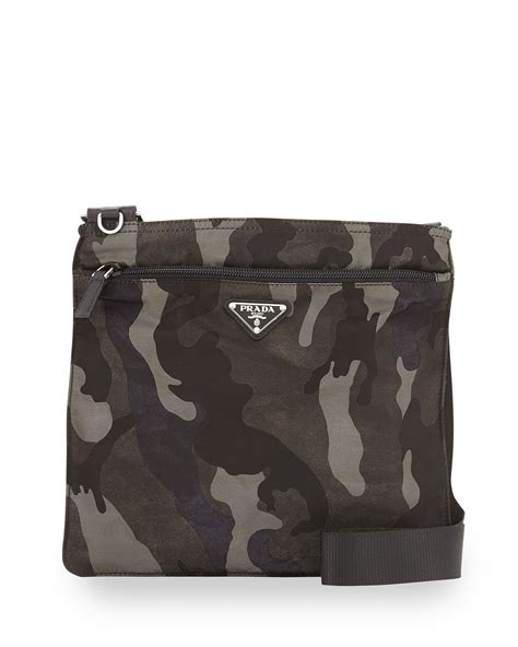 prada tessuto camo-print crossbody bag|Prada crossbody bag nylon.